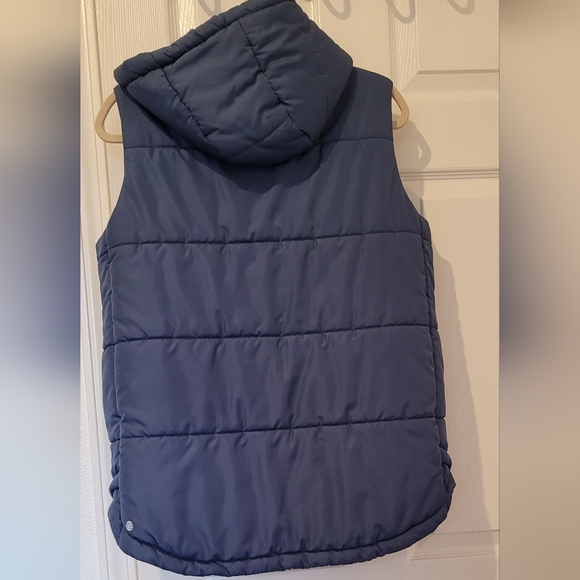 Zella blue hooded puffer vest size small - Picture 2 of 7